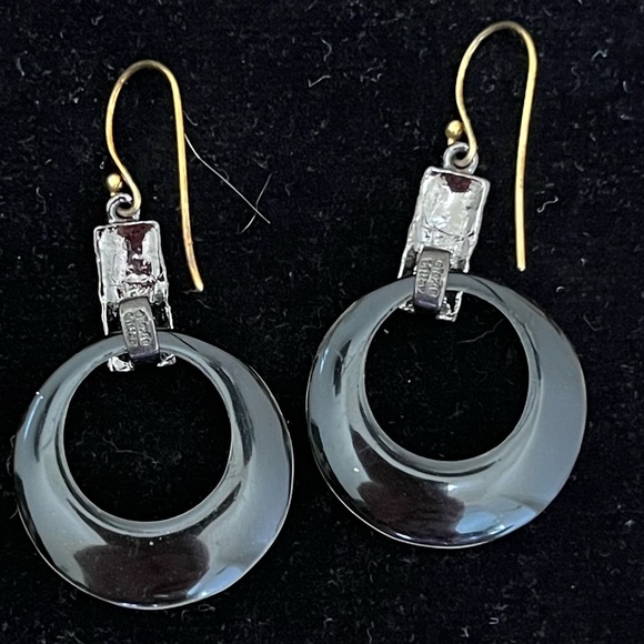 Alexis Bittar Renee Resin and Rhinestone Hoop Earrings - Picture 4 of 4